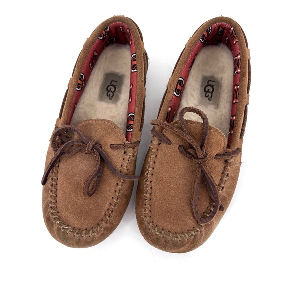Ugg shoes Kids Ryder Jungle Chestnut Moccasins - Picture 1 of 9